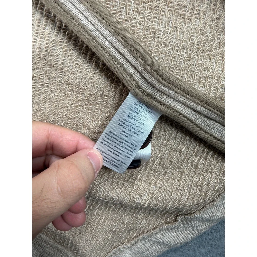 Faherty Inlet Knit Blazer Mens XL Beige Cotton Casual Sport Jacket Preppy